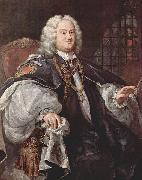 William Hogarth Portrat des Bischofs Benjamin Hoadly oil painting reproduction